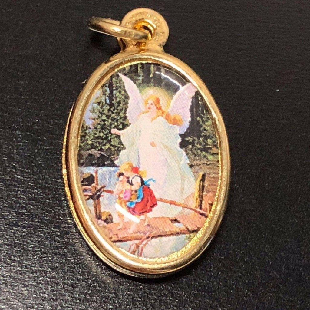 St. Michael Archangel & Guardian Angel Medal Charm Blessed By Pope | Catholically