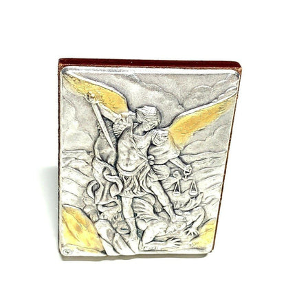 St. Michael Archangel Plaque Blessed by Pope - Placa De San Miguel | Catholically