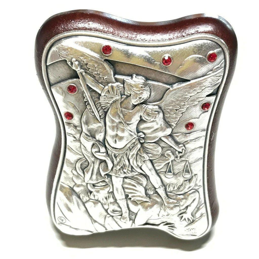 St. Michael Archangel Plaque Blessed by Pope - Placa De San Miguel | Catholically
