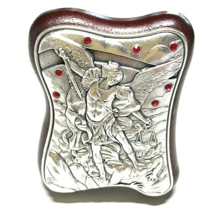 St. Michael Archangel Plaque Blessed by Pope - Placa De San Miguel | Catholically