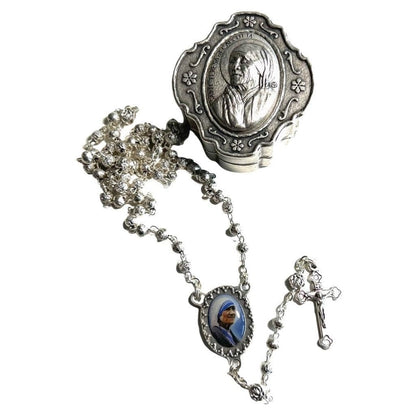 St. Mother Teresa - San Madre Teresa Calcutta - Rosary Blessed By Pope | Catholically