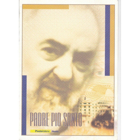 St. Padre  Pio - Blessed Stamps Mnh Folder - 2002 Sanctification - Father Pio | Catholically