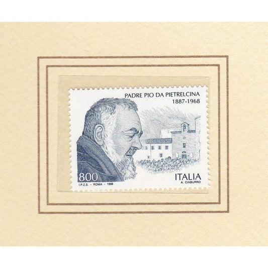 St. Padre  Pio-Blessed Stamps Mnh Folder-Beatification-Father Pio Relic Shrine | Catholically