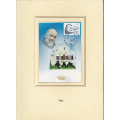 St. Padre  Pio-Blessed Stamps Mnh Folder-Beatification-Father Pio Relic Shrine | Catholically