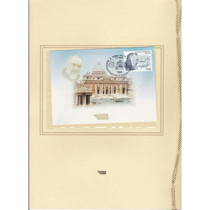 St. Padre  Pio-Blessed Stamps Mnh Folder-Beatification-Father Pio Relic Shrine | Catholically
