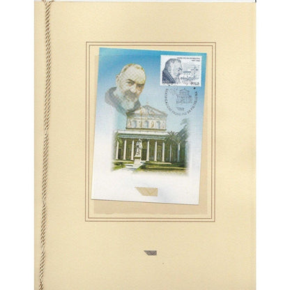 St. Padre  Pio-Blessed Stamps Mnh Folder-Beatification-Father Pio Relic Shrine | Catholically