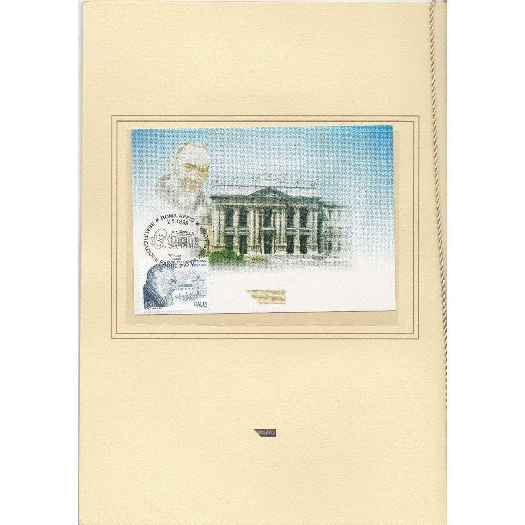 St. Padre  Pio-Blessed Stamps Mnh Folder-Beatification-Father Pio Relic Shrine | Catholically