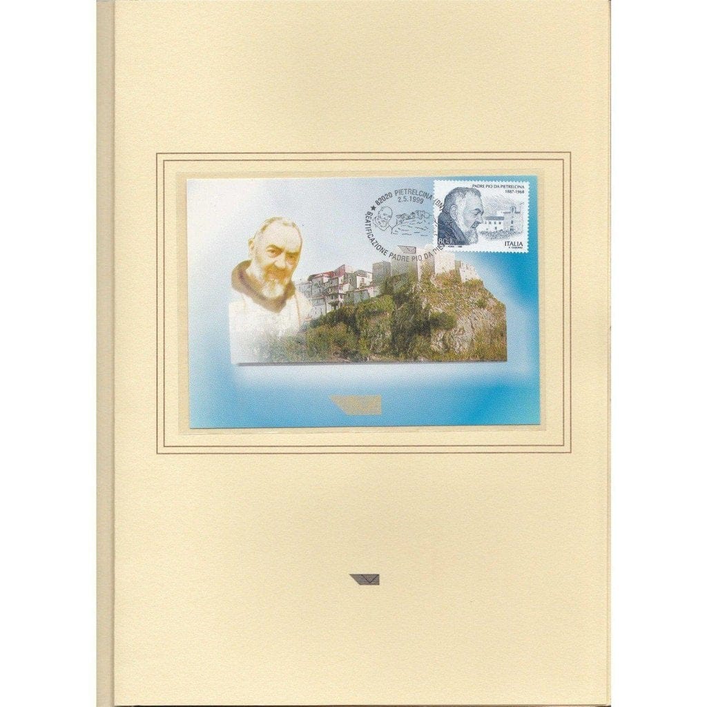 St. Padre  Pio-Blessed Stamps Mnh Folder-Beatification-Father Pio Relic Shrine | Catholically