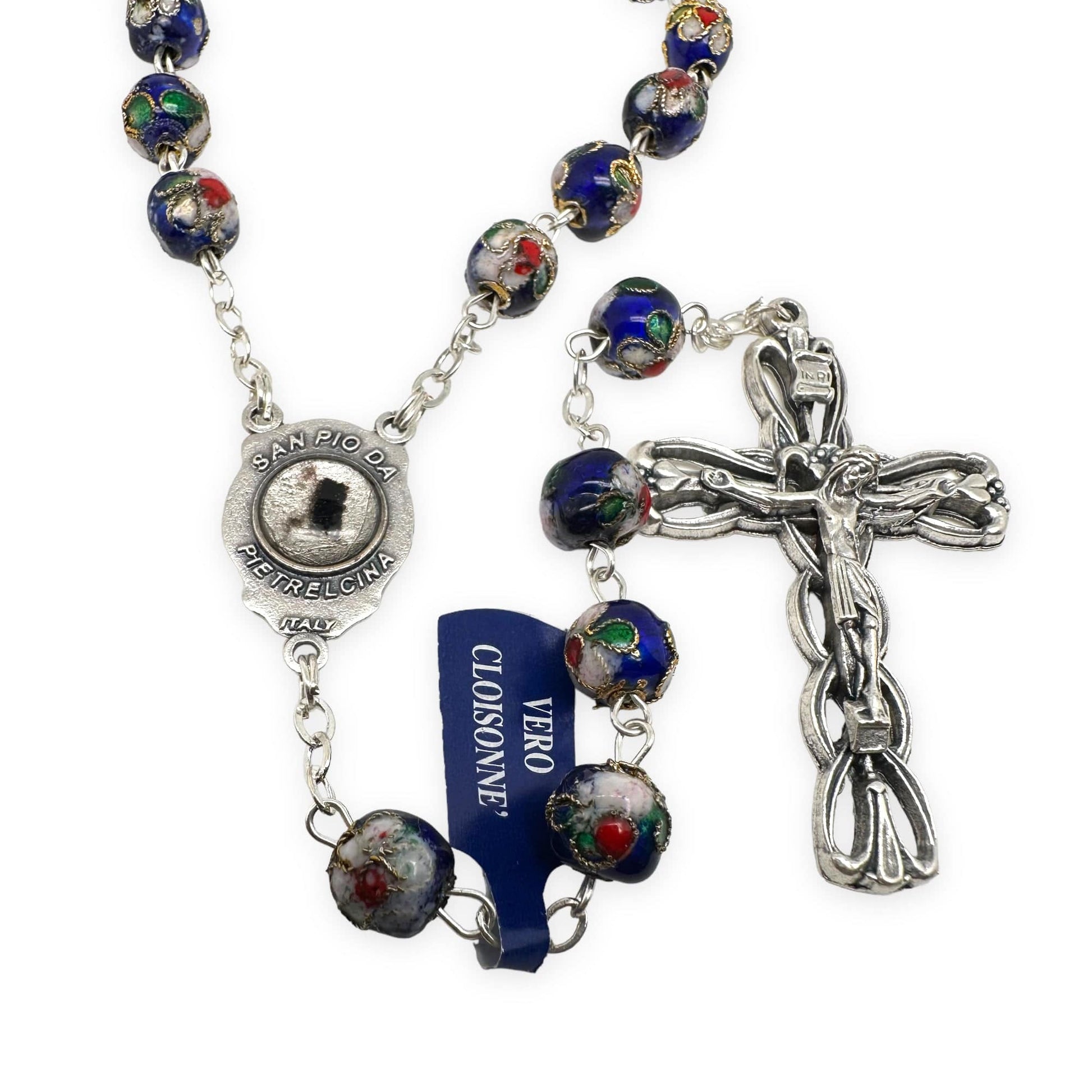 St. Padre Pio Blue Rosary Blessed By Pope | Catholically