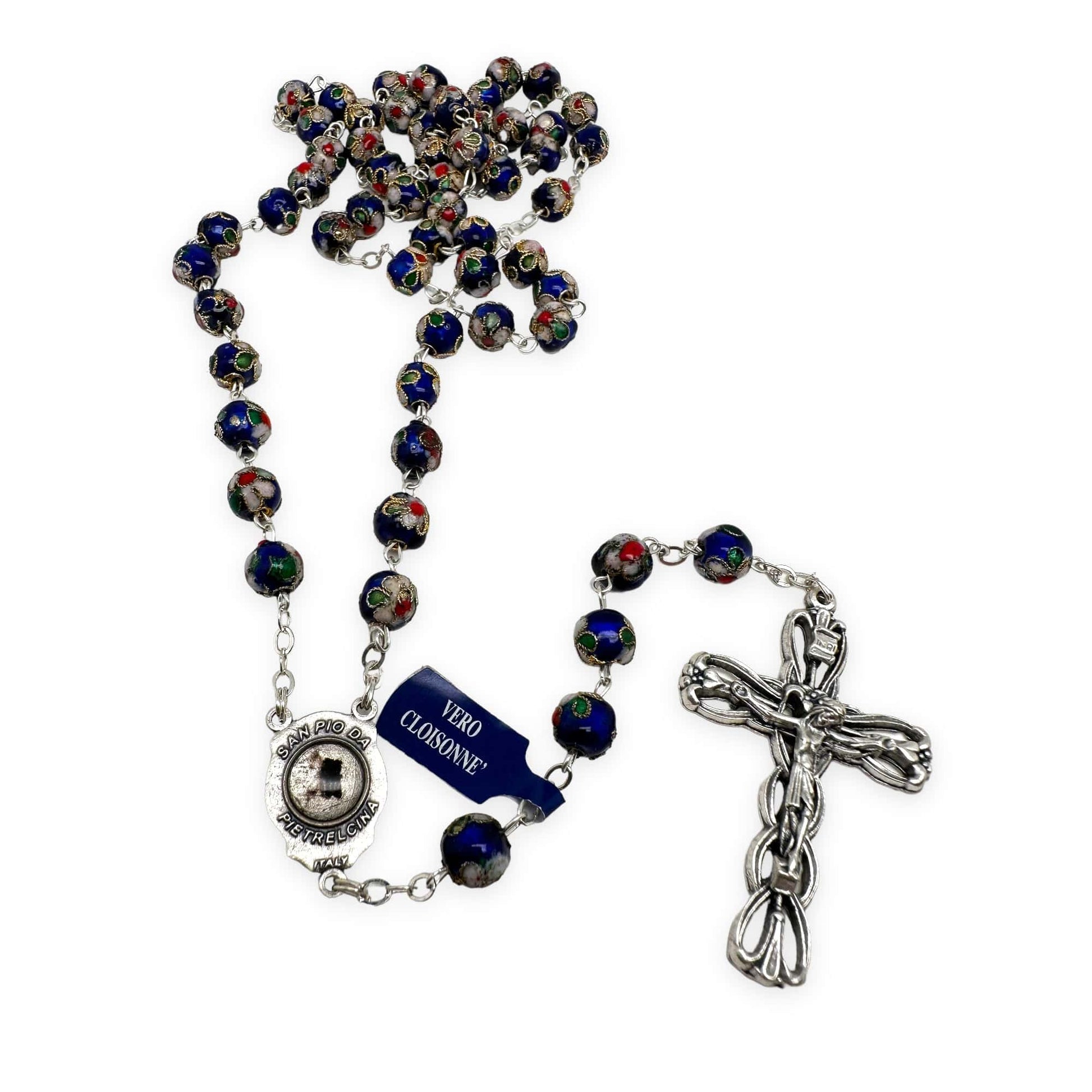 St. Padre Pio Blue Rosary Blessed By Pope | Catholically