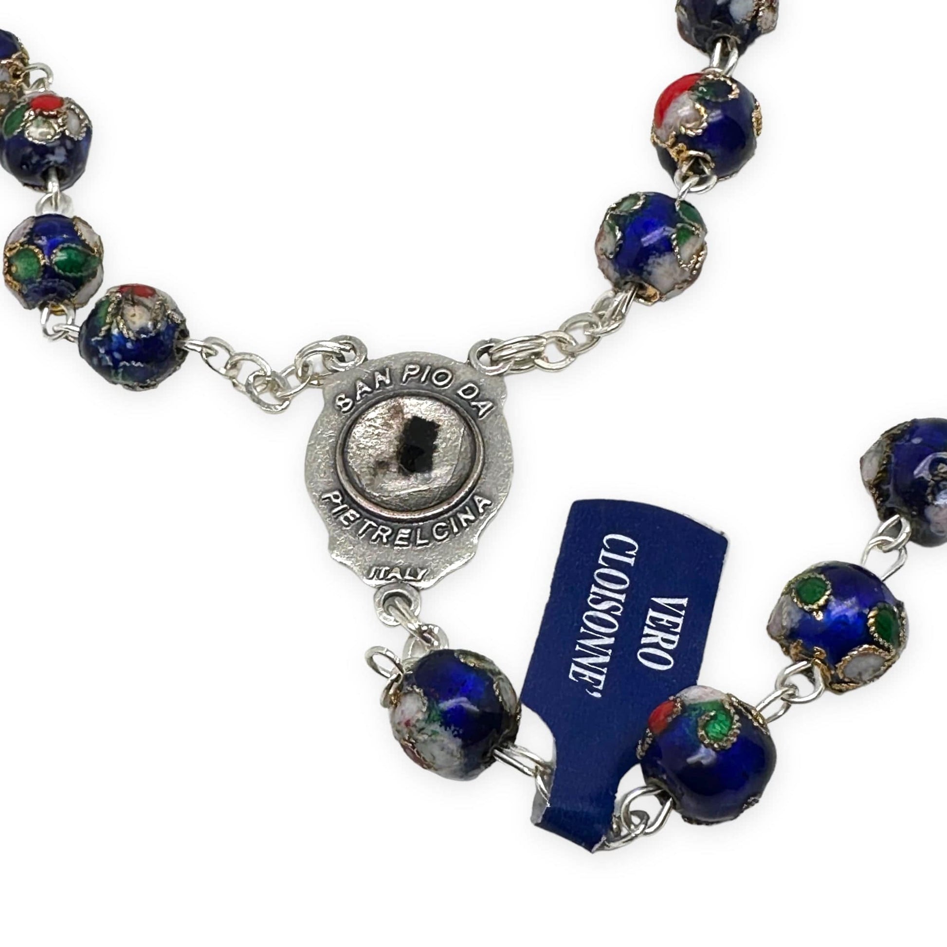 St. Padre Pio Blue Rosary Blessed By Pope | Catholically