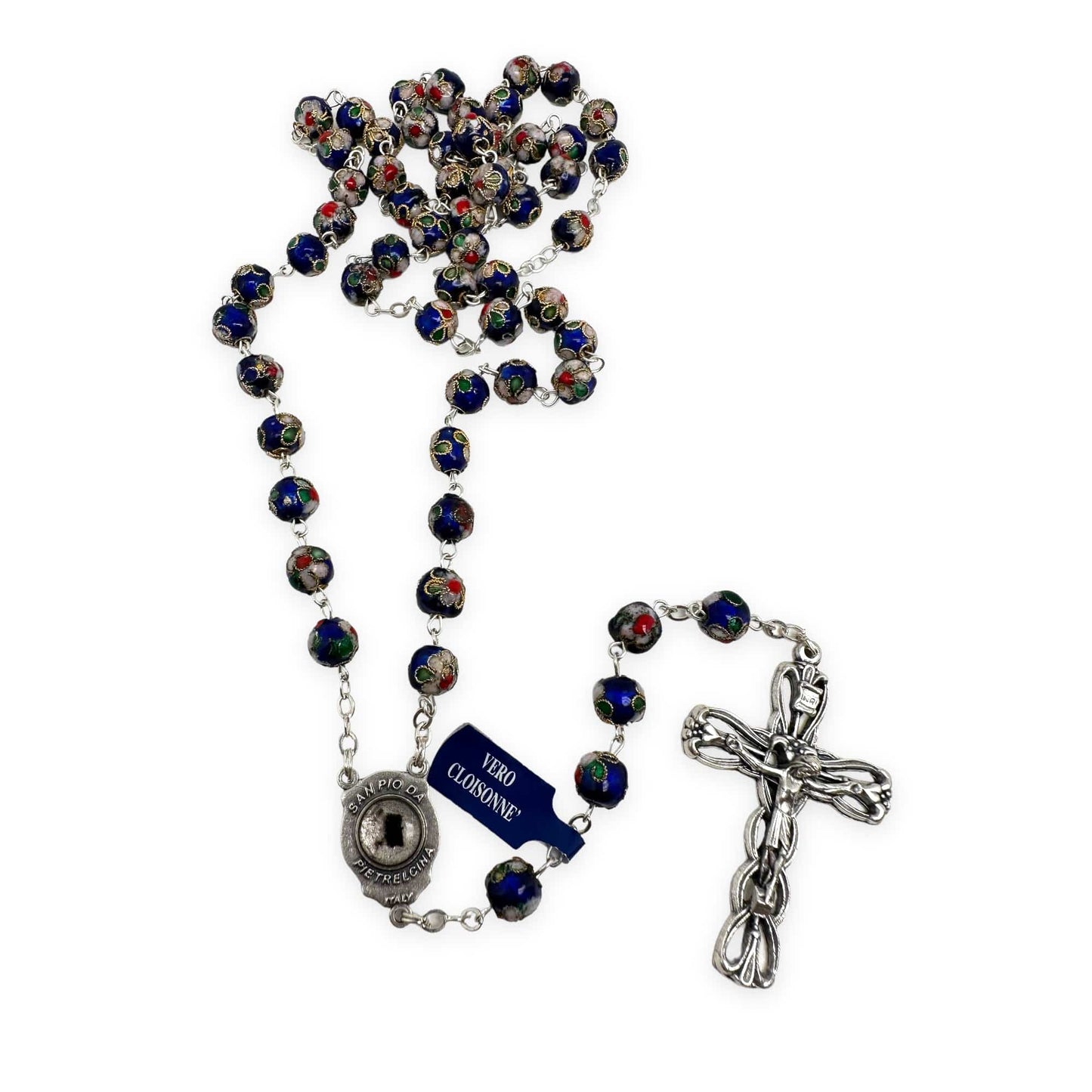 St. Padre Pio Blue Rosary Blessed By Pope | Catholically