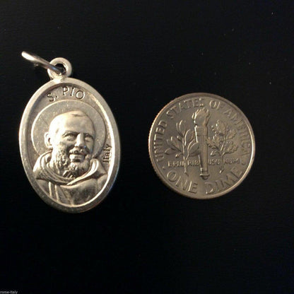 Saint Padre Pio Medal w/ 2nd Class Relic Vestment - Blessed by Pope Leo XIV | Catholically