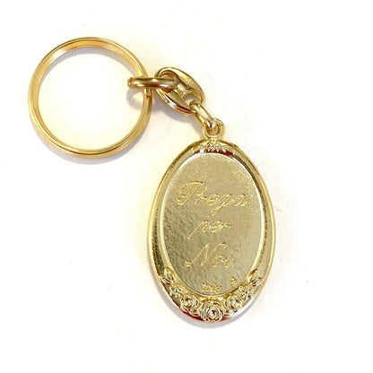 St. Padre Pio - Golden Catholic Key Ring - Keychain - Keyring - Blessed By Pope | Catholically