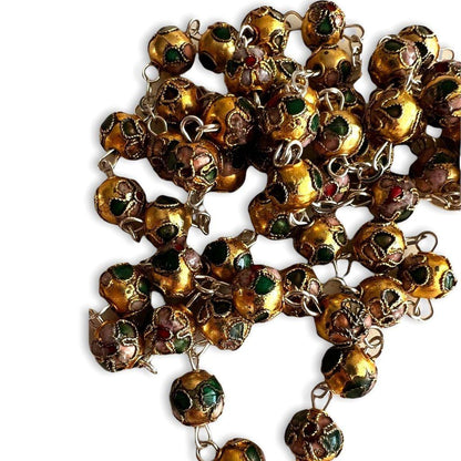 St. Pio Rosary with 2nd Class Relic – Cloisonné Beads Blessed by the Pope | Catholically