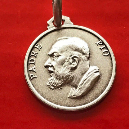 St. Padre Pio Medal - St.Pio of Pietrelecina 925 Sterling Silver Pendant | Catholically