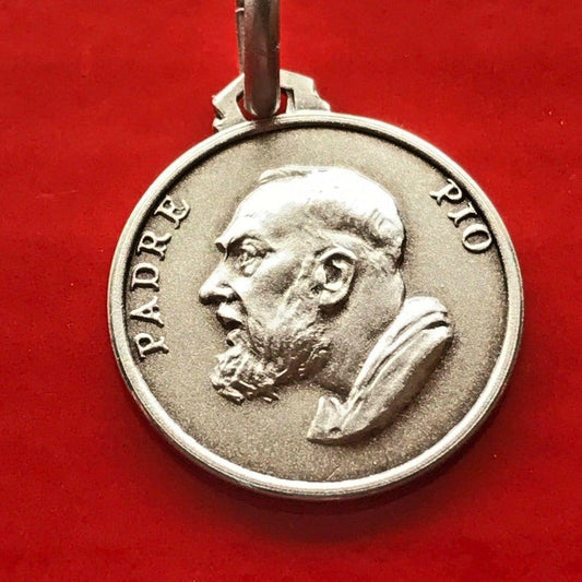 St. Padre Pio Medal - St.Pio of Pietrelecina 925 Sterling Silver Pendant | Catholically