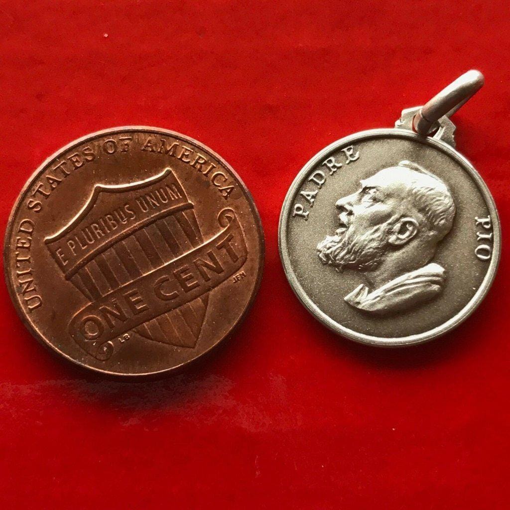 St. Padre Pio Medal - St.Pio of Pietrelecina 925 Sterling Silver Pendant | Catholically