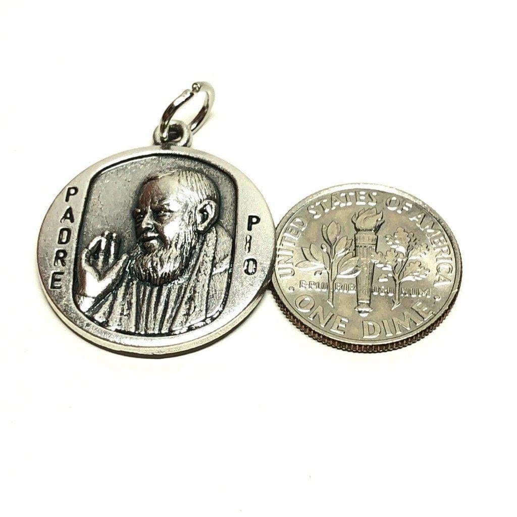 St. Padre Pio Pietrelcina Relic Medal Catholic Charm - St. Pio Ex-Indumentis | Catholically
