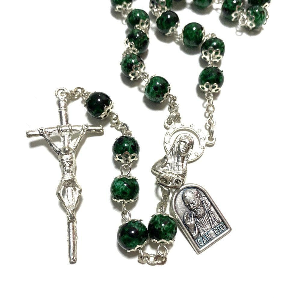St. Padre Pio Prayer Beads - St. Father Pio Relic Rosary Blessed By Pope | Catholically