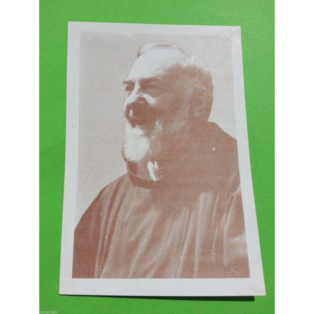 St. Padre Pio Rare Vintage Photo Holy Card - Saint Father Pio Picture - New! | Catholically