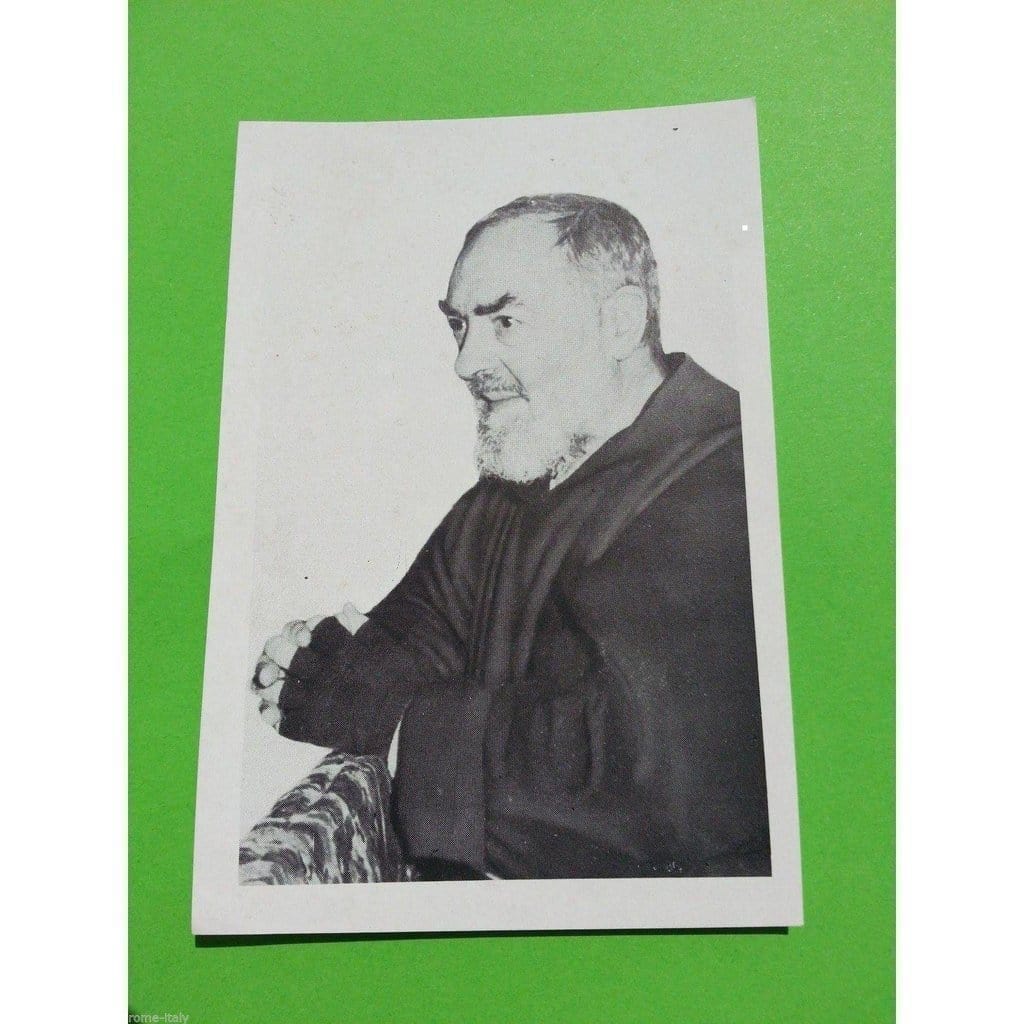 St. Padre Pio Rare Vintage Photo Holy Card - Saint Father Pio Picture - New! | Catholically