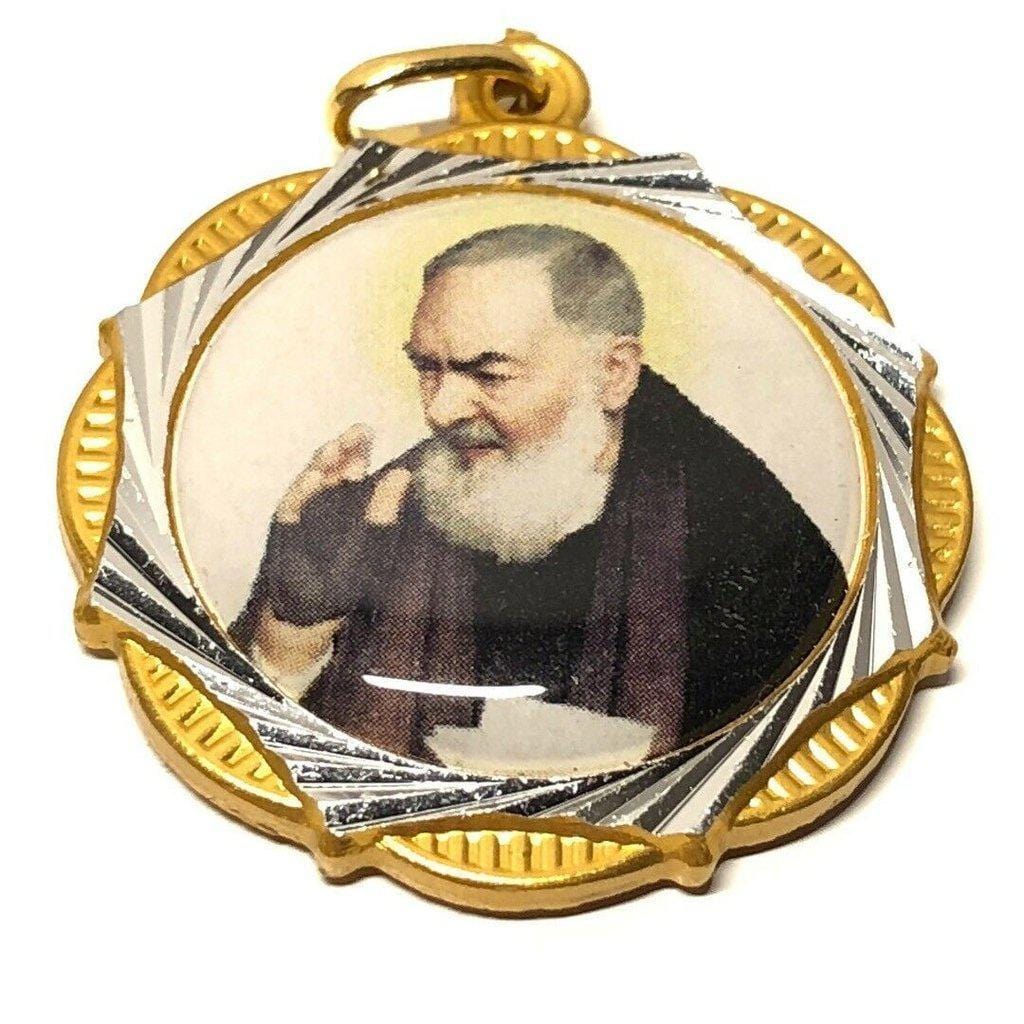 St. Padre Pio Relic Medal Pendant - St. Father Pio Ex-Indumentis - Vestment | Catholically