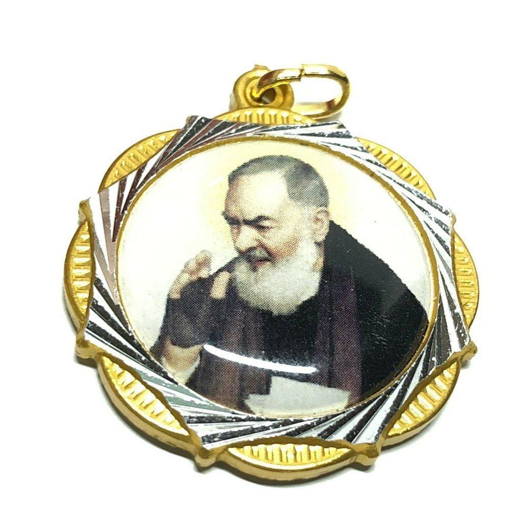 St. Padre Pio Relic Medal Pendant - St. Father Pio Ex-Indumentis - Vestment | Catholically