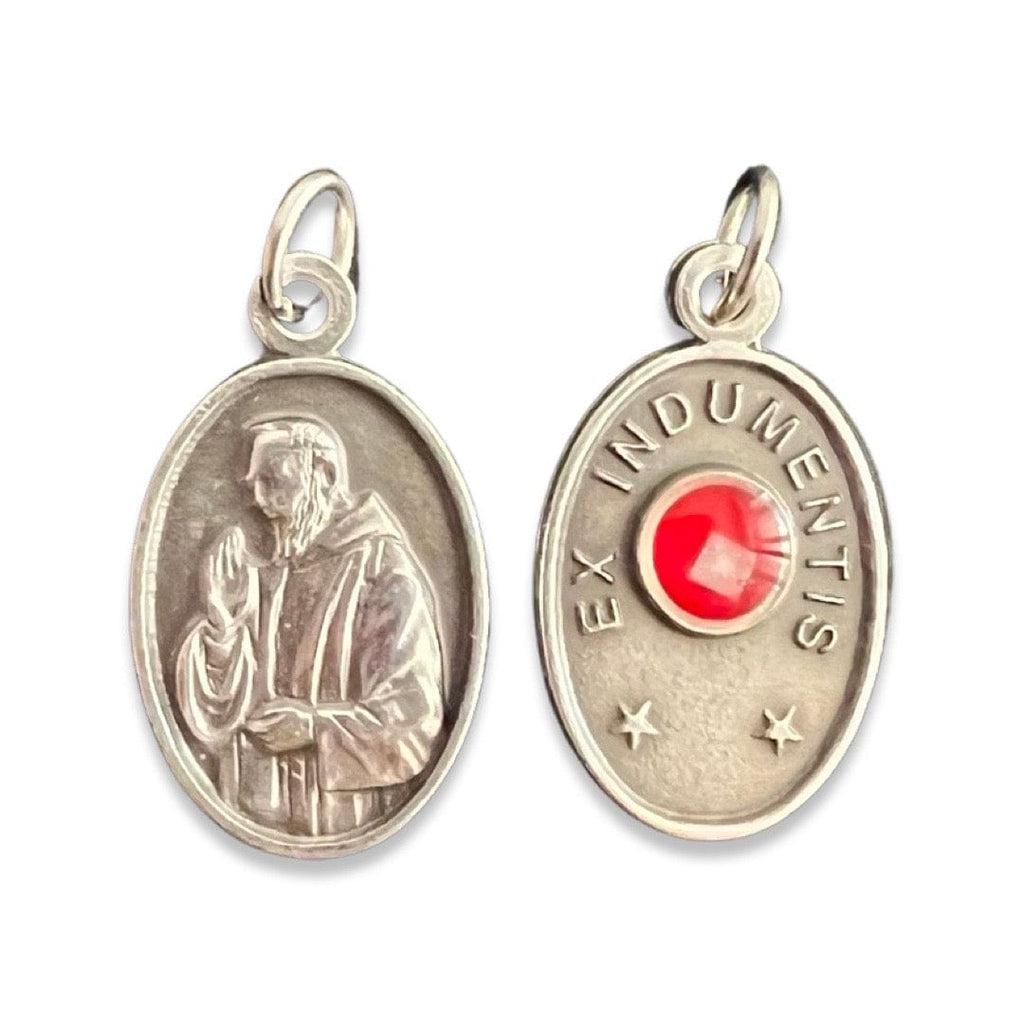 St. Padre Pio Relic Medal Pendant - St. Father Pio Relic Ex-Indumentis | Catholically
