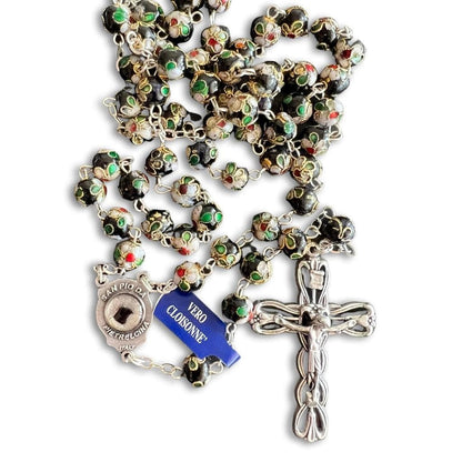 St. Padre Pio Rosary Blessed By Pope with 2nd class relic Ex-Indumentis | Catholically