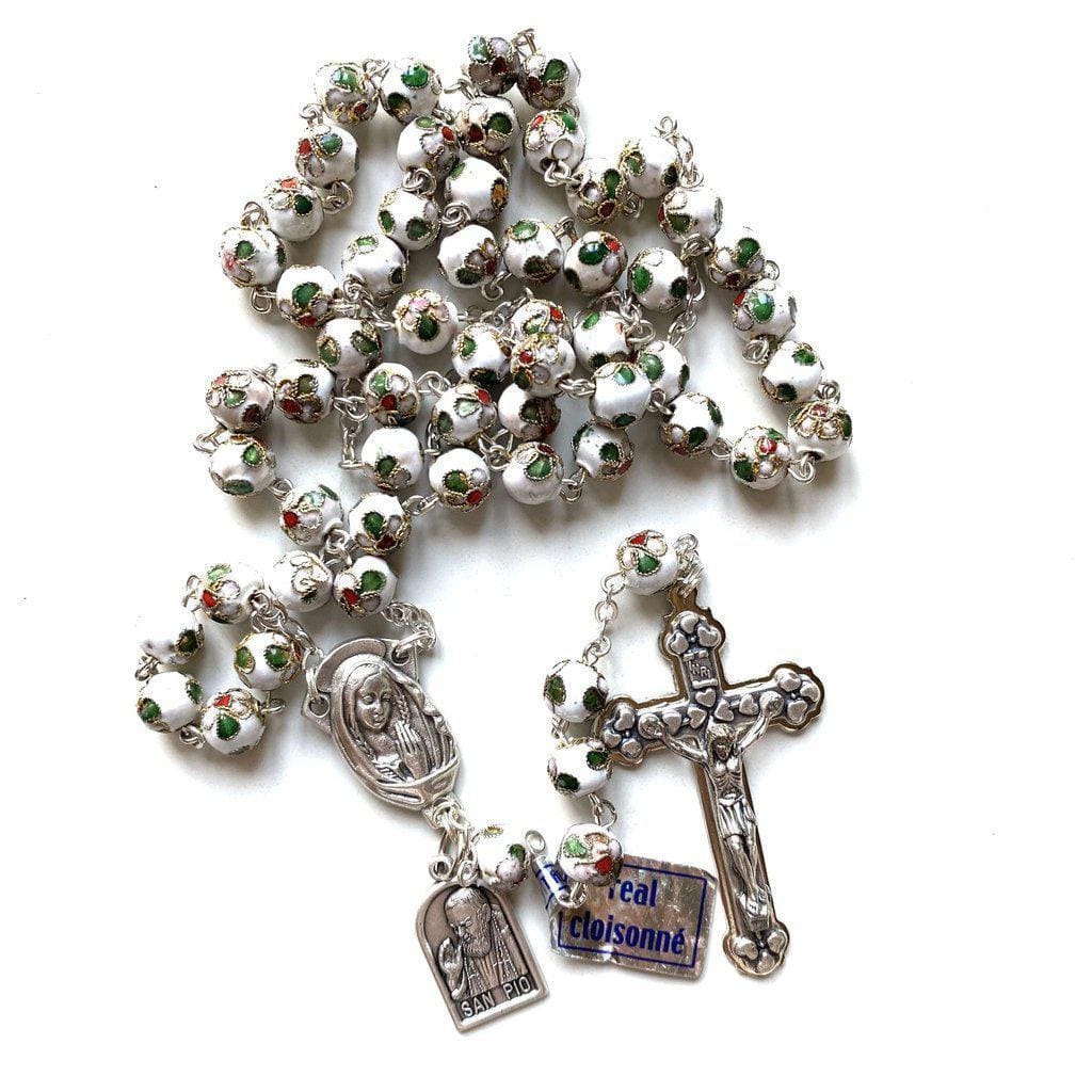 St. Padre Pio Rosary Blessed By Pope with Relic - St. Father Pio | Catholically