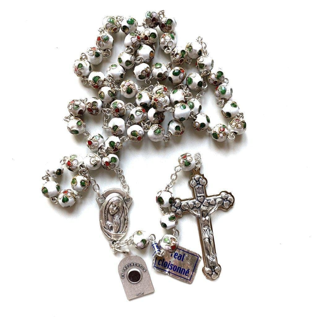 St. Padre Pio Rosary Blessed By Pope with Relic - St. Father Pio | Catholically