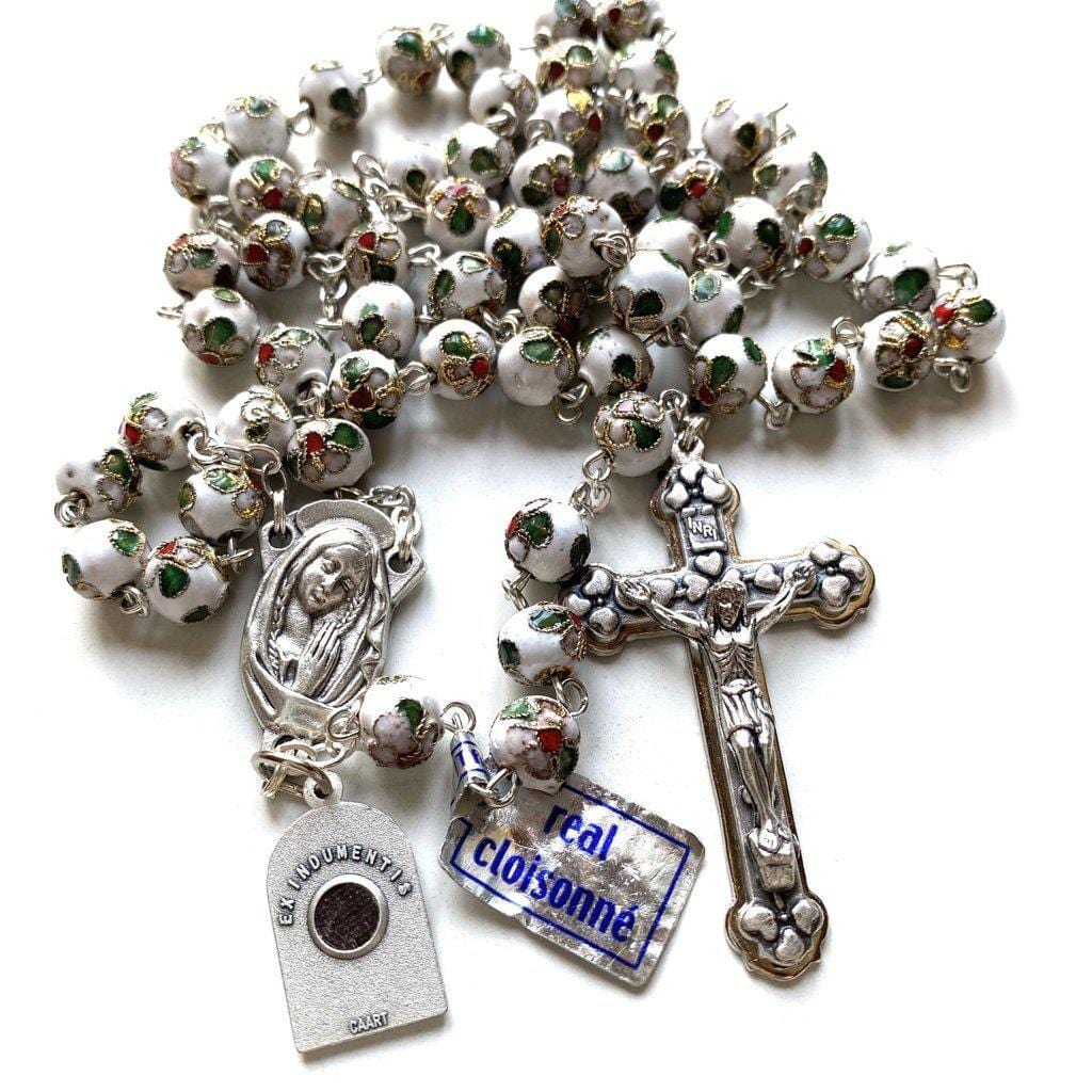 St. Padre Pio Rosary Blessed By Pope with Relic - St. Father Pio | Catholically