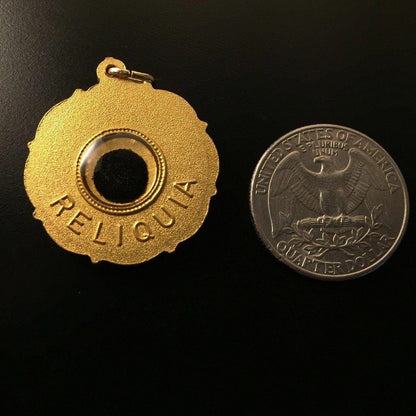 St. Padre Pio Vestment Medal Pendant - St. Father Pio Relic Ex-Indumentis | Catholically
