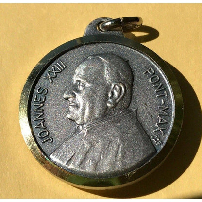 St. Pope John XXIII Relic medal with vestment - Medallion - Pendant | Catholically