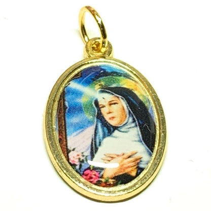 St. Rita Of Cascia Brass Religious Medal Pendant  Lost & Impossible Causes | Catholically