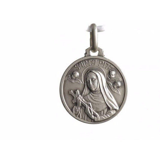 St. Rita Of Cascia Medal 925 Sterling Silver  Sickness / Abuse / Parenthood | Catholically