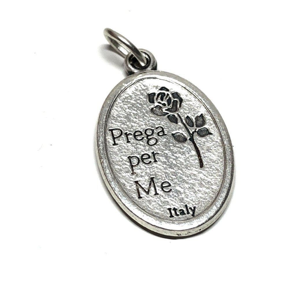 St. Rita Of Cascia Silver Tone Medal Pendant  Lost & Impossible Causes | Catholically