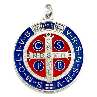 St. Saint Benedict 2" Medal - Exorcism - Medalla Blessed By Pope | Catholically
