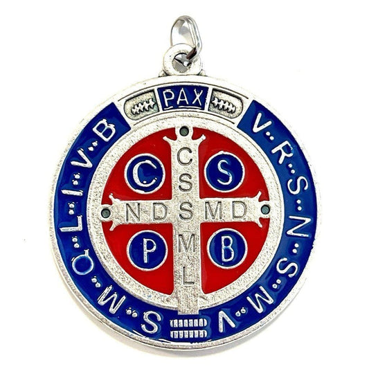 St. Saint Benedict 2" Medal - Exorcism - Medalla Blessed By Pope | Catholically