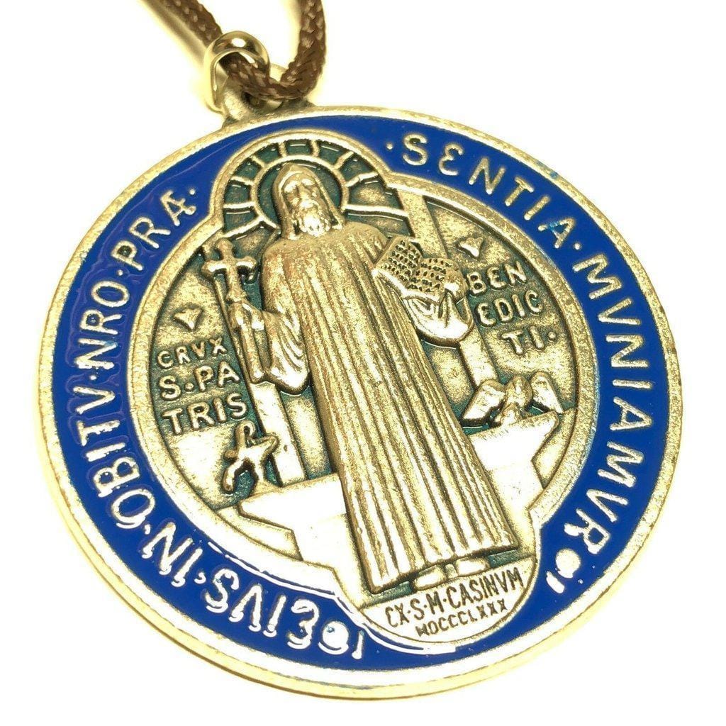 St. Saint Benedict 2" Medal - Exorcism - Medalla Blessed By Pope | Catholically