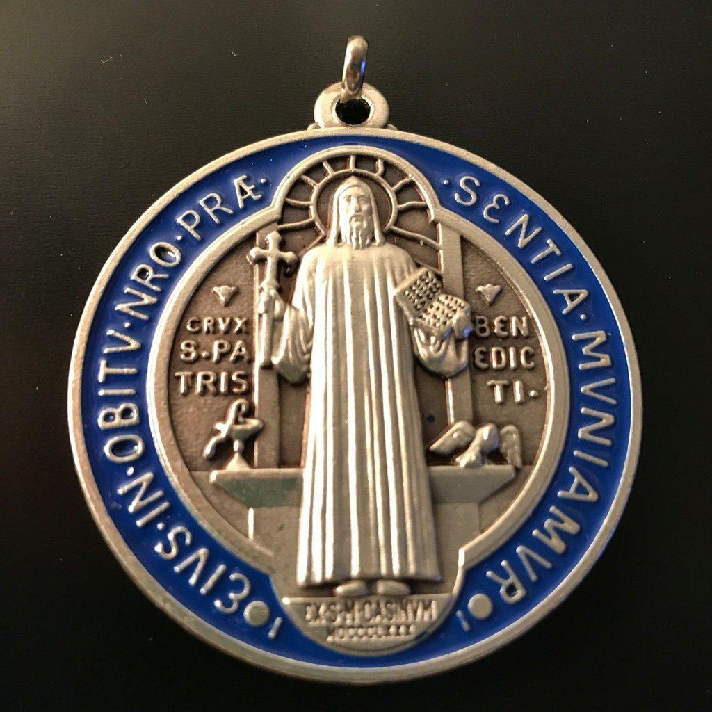 St. Saint Benedict 2" Medal - Exorcism - Medalla Blessed By Pope | Catholically