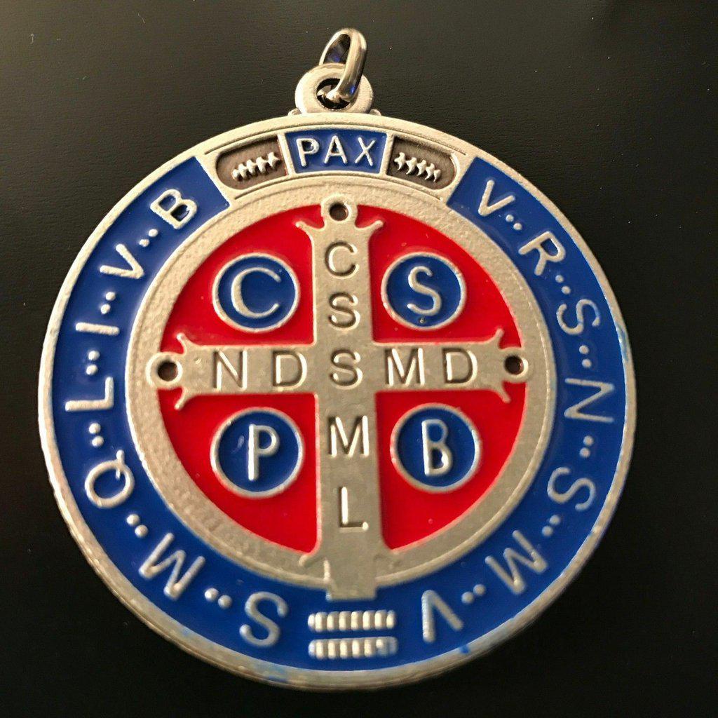 St. Saint Benedict 2" Medal - Exorcism - Medalla Blessed By Pope | Catholically