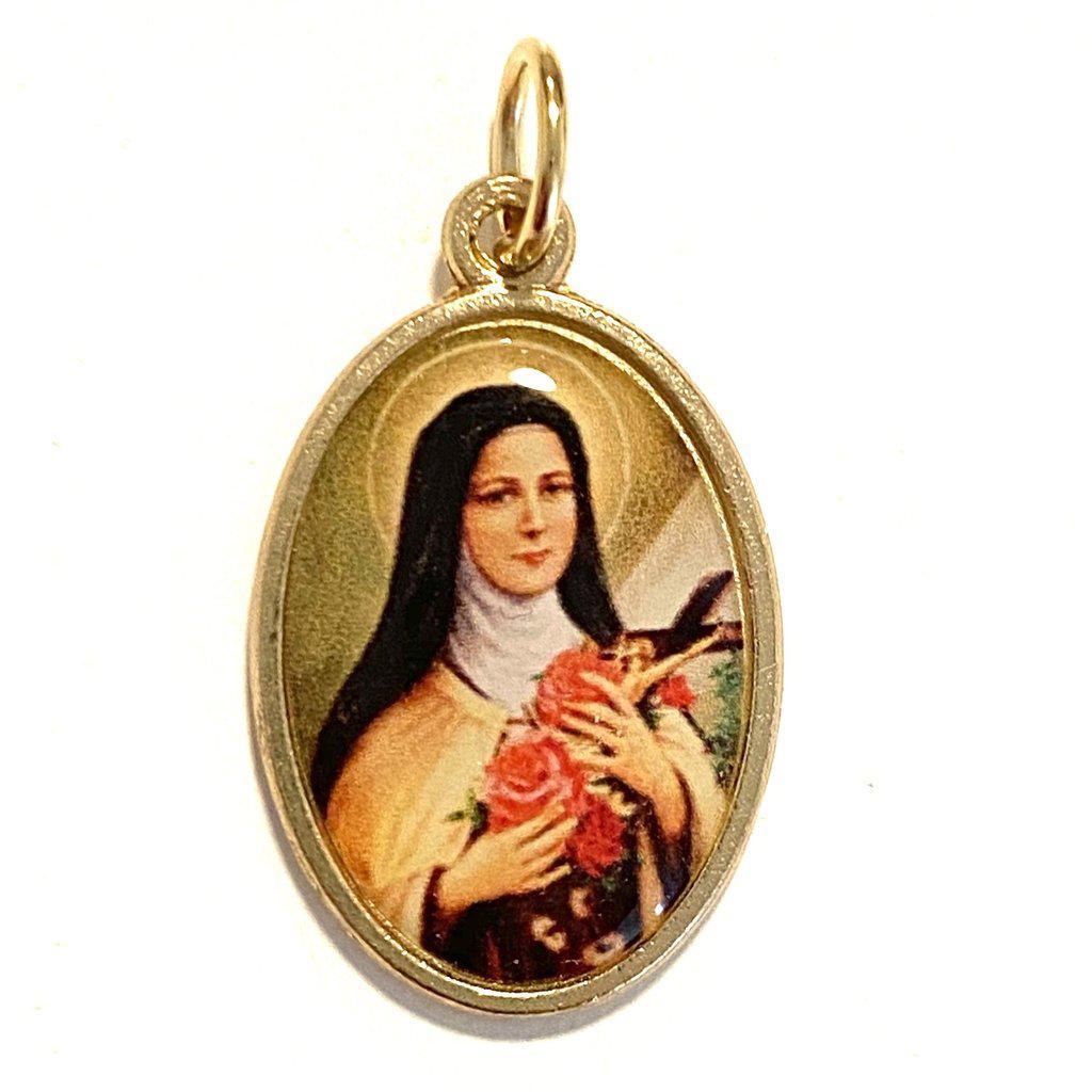 St. Therese Flower of Jesus Medal - Pendant - Catholic charm - Blessed by Pope | Catholically