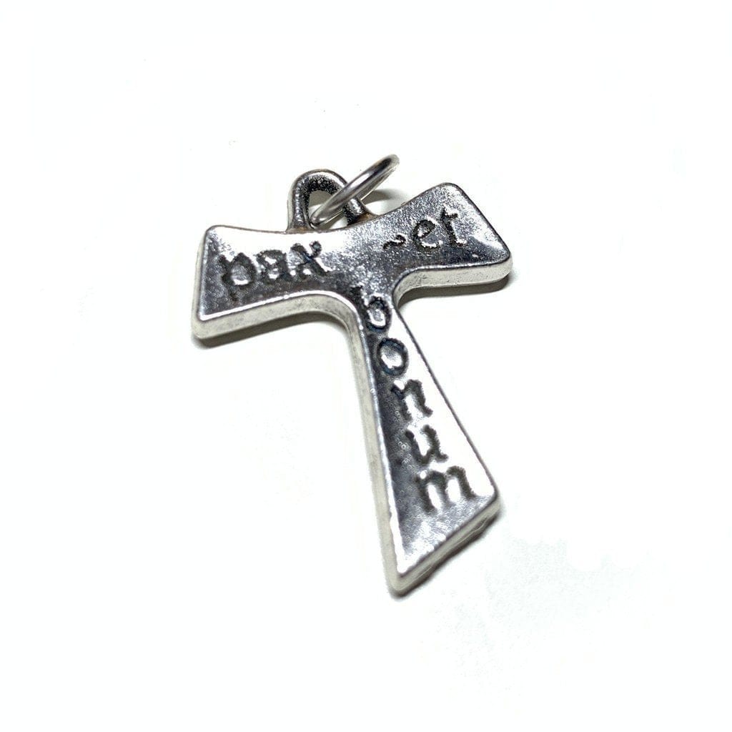 Tau Cross Blessed By Pope "Pax Et Bonum" Franciscan Crucifix Parts | Catholically