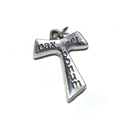 Tau Cross Blessed By Pope "Pax Et Bonum" Franciscan Crucifix Parts | Catholically