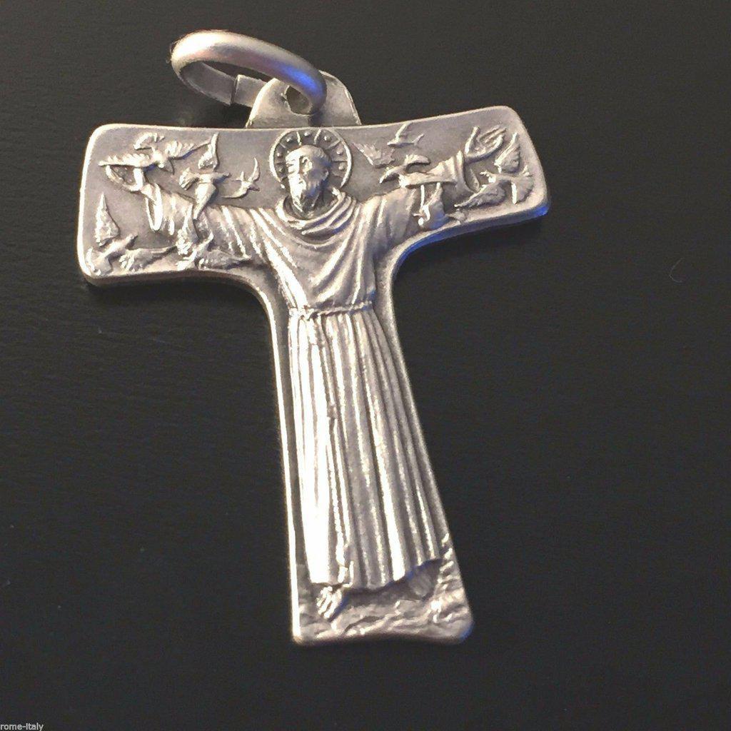 Tau Crucifix - Franciscan Cross - 925 Sterling Silver - St.Francis Of Assisi | Catholically
