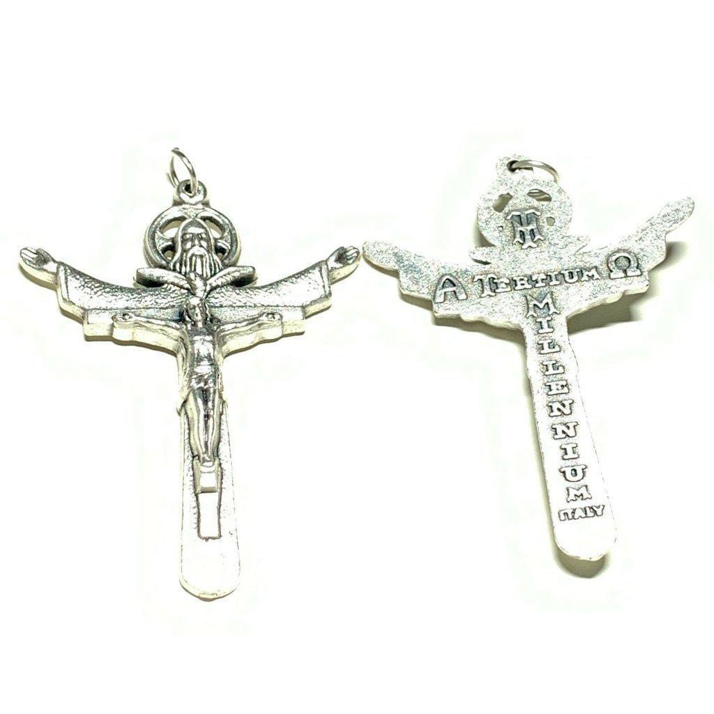 Tertium Millennium Holy Trinity Cross Crucifix - Blessed By Pope -Parts -Pendant | Catholically