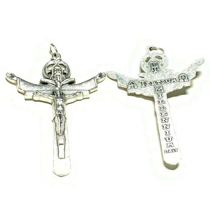 Tertium Millennium Holy Trinity Cross Crucifix - Blessed By Pope -Parts -Pendant | Catholically
