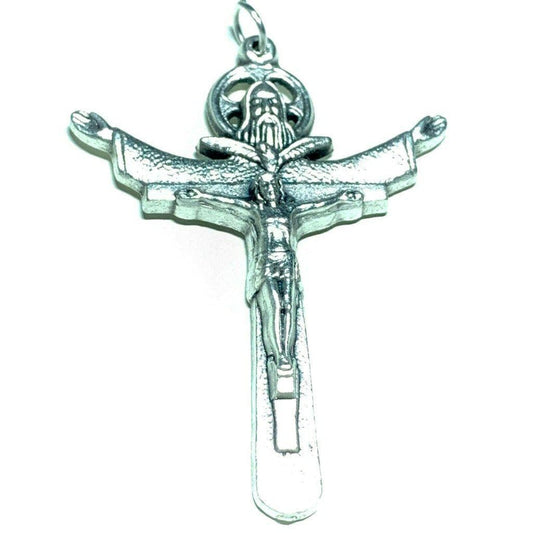 Tertium Millennium Holy Trinity Cross Crucifix - Blessed By Pope -Parts -Pendant | Catholically